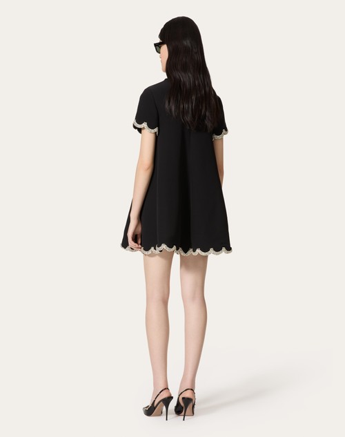 Red Valentino ABITO CORTO IN STRUCTURED COUTURE RICAMATO Vendita calda