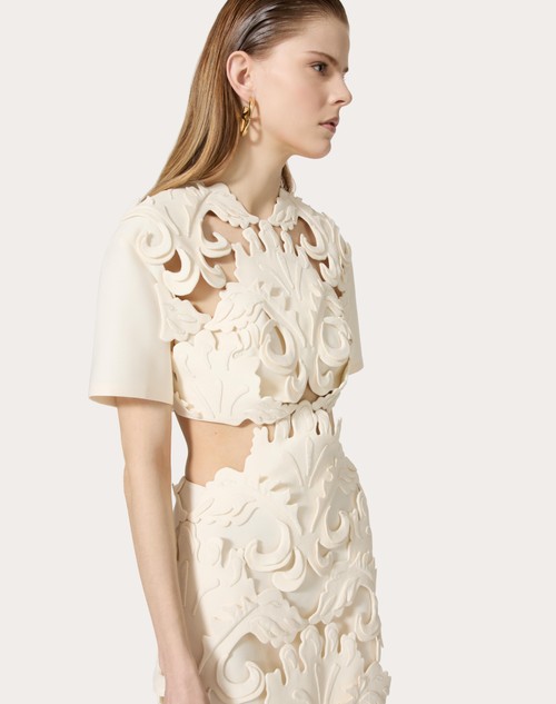 Red Valentino ABITO CORTO IN CREPE COUTURE RICAMATO Latest fashion