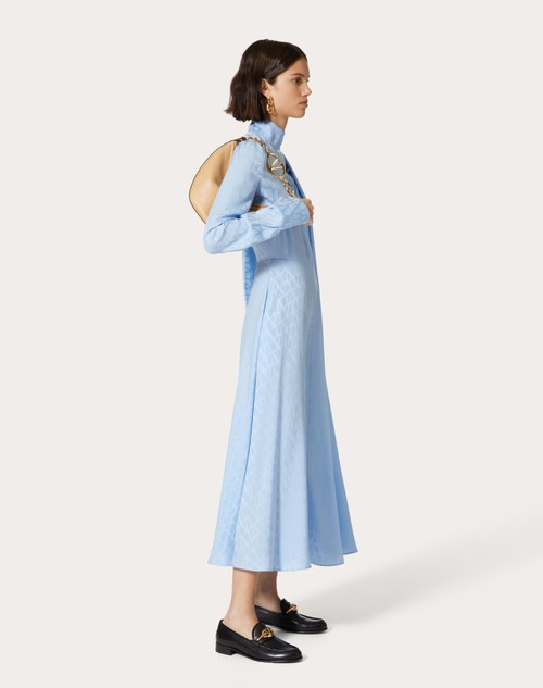 Red Valentino ABITO MIDI IN SILK JACQUARD TOILE ICONOGRAPHE Offerta temporanea