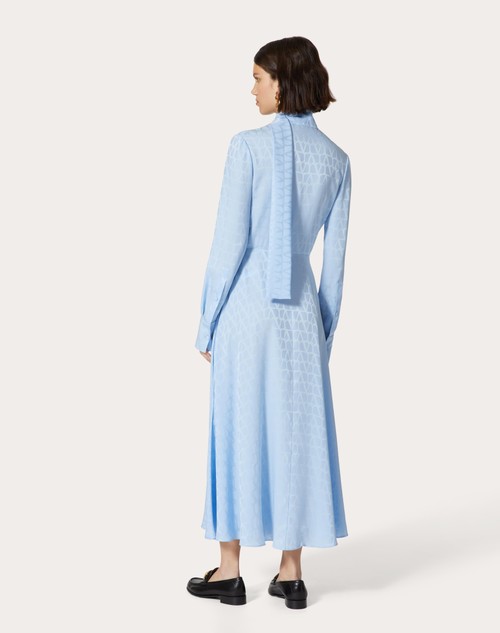 Red Valentino ABITO MIDI IN SILK JACQUARD TOILE ICONOGRAPHE Offerta temporanea