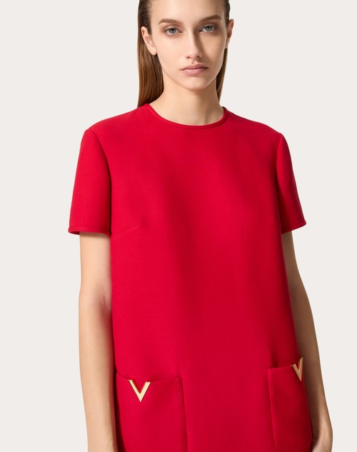 Red Valentino ABITO CORTO IN CREPE COUTURE Comprane uno, ottenene uno gratis
