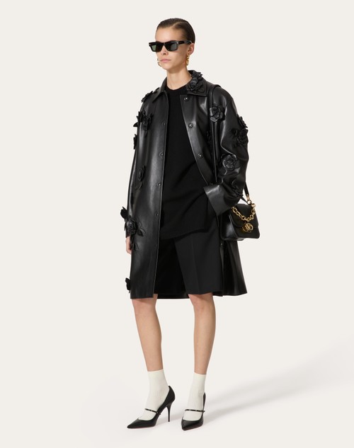 Red Valentino CAPPOTTO IN NAPPA RICAMATO Ritorno libero