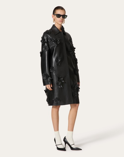 Red Valentino CAPPOTTO IN NAPPA RICAMATO Ritorno libero