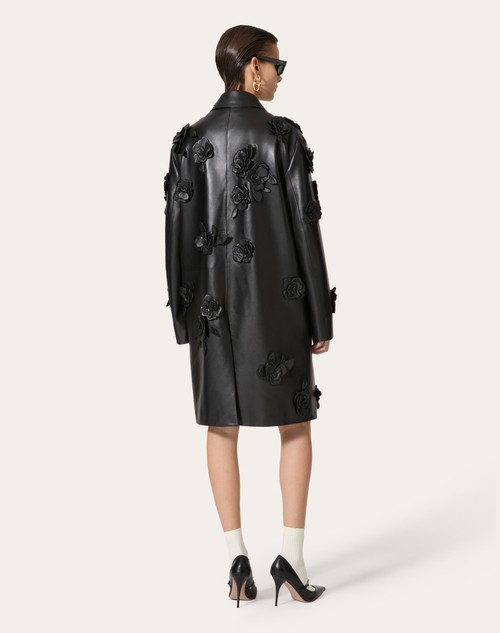 Red Valentino CAPPOTTO IN NAPPA RICAMATO Ritorno libero