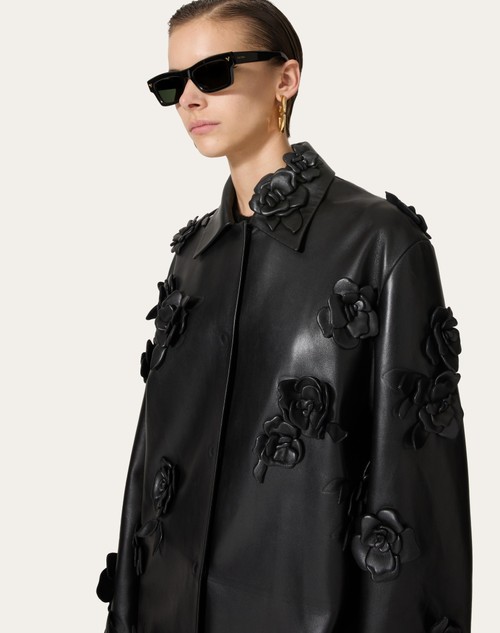 Red Valentino CAPPOTTO IN NAPPA RICAMATO Ritorno libero