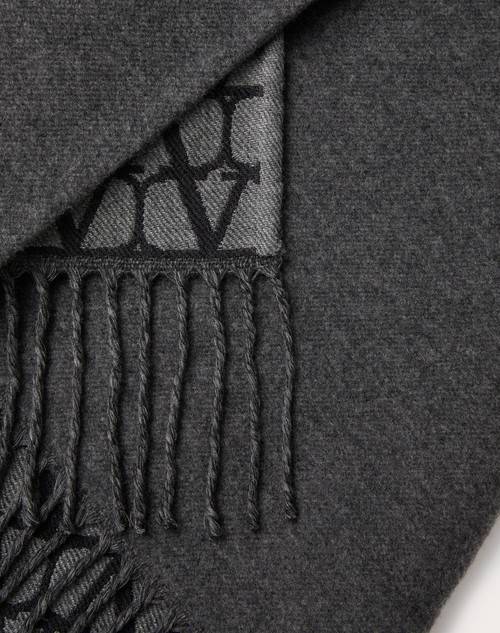Red Valentino PONCHO DOUBLE TOILE ICONOGRAPHE IN LANA, SETA E CACHEMIRE Fino al 55% di sconto