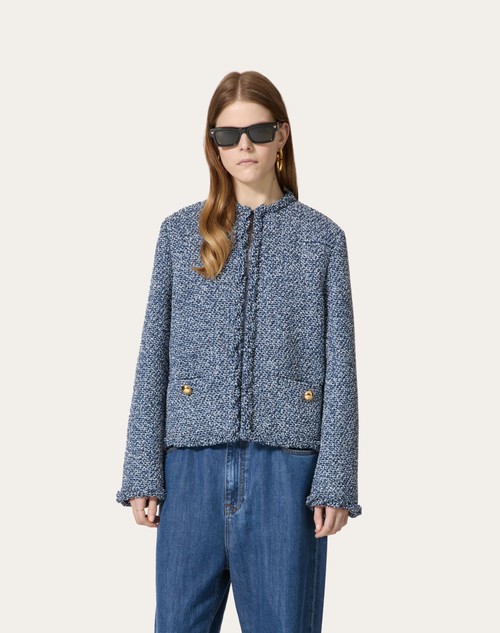 Red Valentino GIACCA IN DENIM TEXTURED TWEED Limitato a 3 giorni