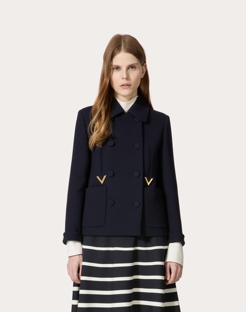 Red Valentino CABAN IN TEXTURE DOUBLE CREPE Esporta salva