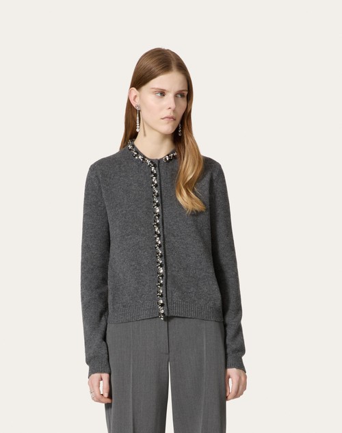 Red Valentino CARDIGAN IN LANA RICAMATO Spedizione Gratuita