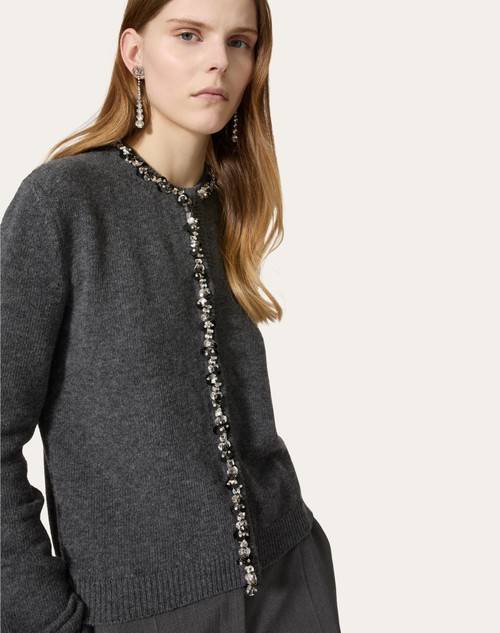 Red Valentino CARDIGAN IN LANA RICAMATO Spedizione Gratuita