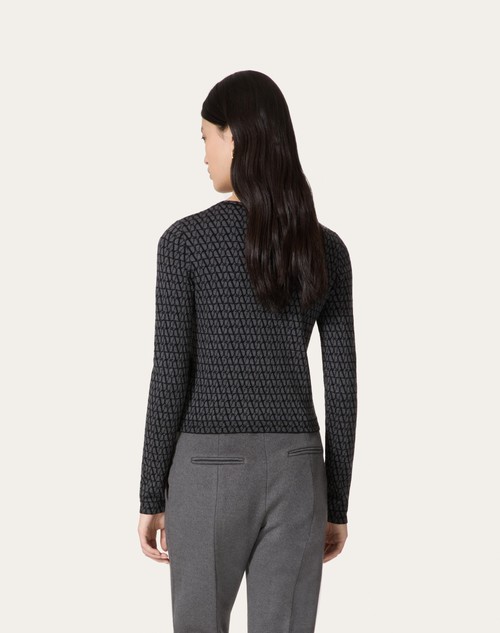 Red Valentino CARDIGAN IN LANA JACQUARD TOILE ICONOGRAPHE Negozi Online