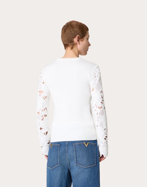 Red Valentino MAGLIA IN COTONE RICAMATA Consegna Veloce