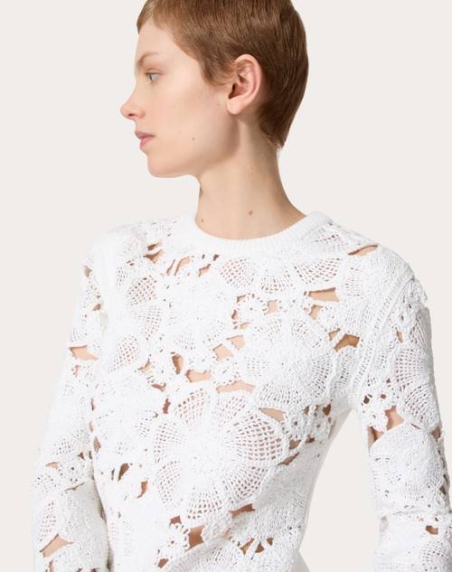 Red Valentino MAGLIA IN COTONE RICAMATA Consegna Veloce