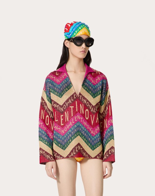 Red Valentino MAGLIA IN LUREX VALENTINO CHEVRON Shopping Online