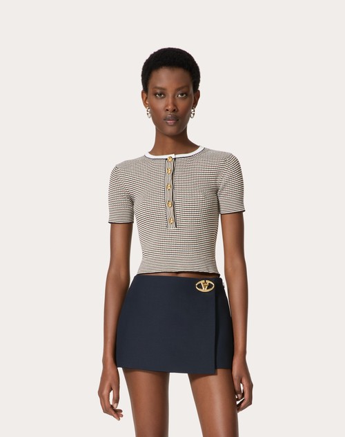 Red Valentino MAGLIA IN COTONE E LUREX Sottocosto