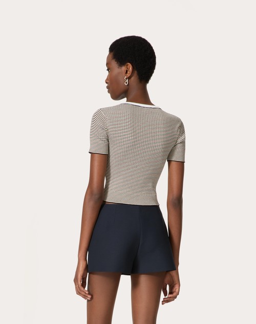 Red Valentino MAGLIA IN COTONE E LUREX Sottocosto