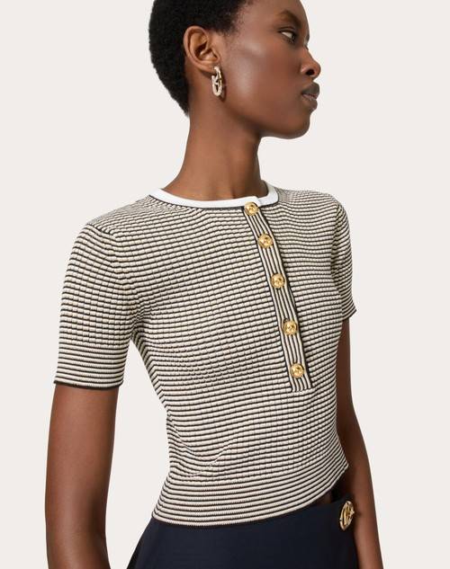 Red Valentino MAGLIA IN COTONE E LUREX Sottocosto
