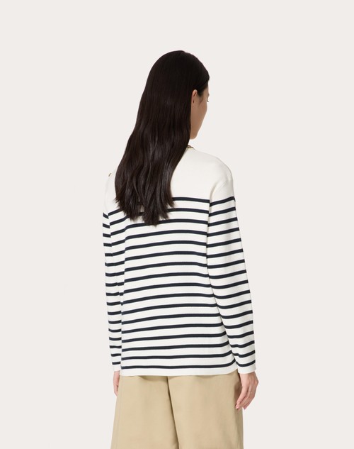 Red Valentino MAGLIA IN COTONE RICAMATA Convenienza