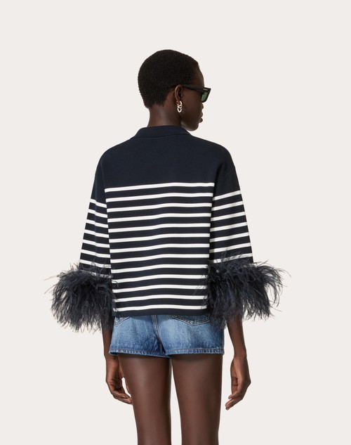 Red Valentino MAGLIA IN COTONE CON PIUME Presa