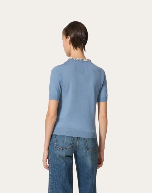 Red Valentino MAGLIA IN LANA RICAMATA Offerta