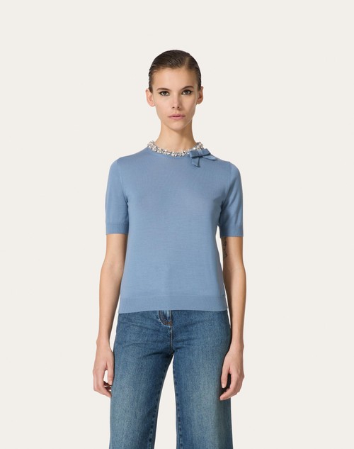 Red Valentino MAGLIA IN LANA RICAMATA Economico