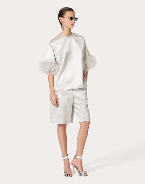 Red Valentino BERMUDA IN SATIN DE SOIE Offerta speciale