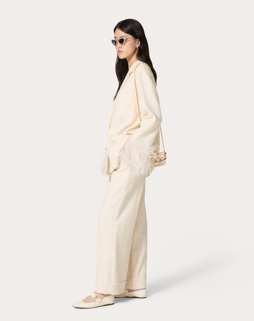 Red Valentino PANTALONI IN DELICATE TWEED Fornitura limitata