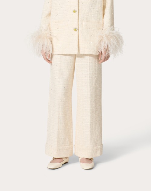Red Valentino PANTALONI IN DELICATE TWEED Fornitura limitata