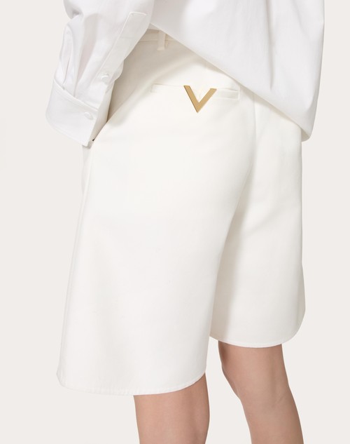 Red Valentino BERMUDA IN LIGHT DOUBLE SPLITTABLE GABARDINE Shopping online
