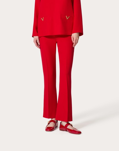 Red Valentino PANTALONI IN CADY COUTURE Offerta per la Festa della Mamma