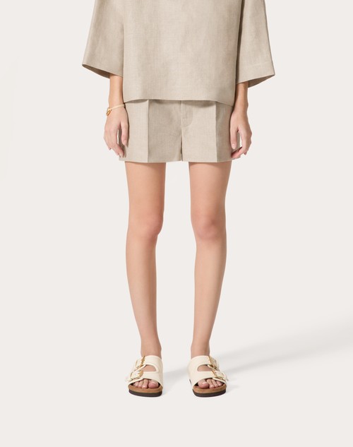 Red Valentino BERMUDA IN TELA LINO Vendita calda