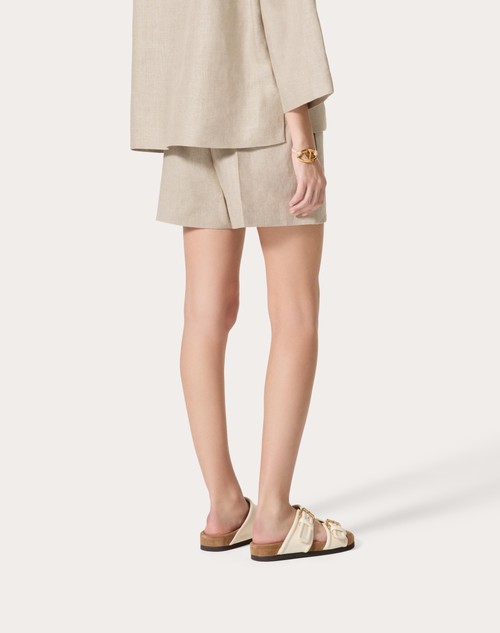 Red Valentino BERMUDA IN TELA LINO Vendita calda