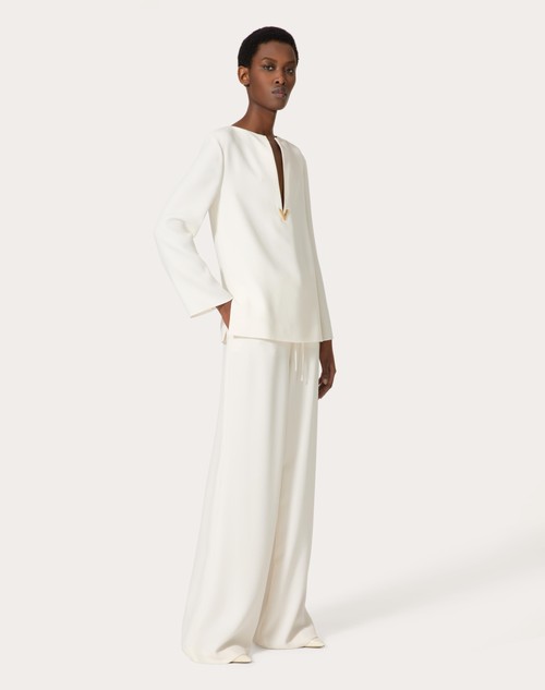 Red Valentino PANTALONI IN CADY COUTURE Offerta migliore