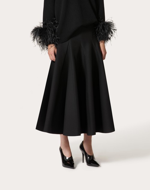 Red Valentino GONNA MIDI IN CREPE COUTURE Offerte stagionali