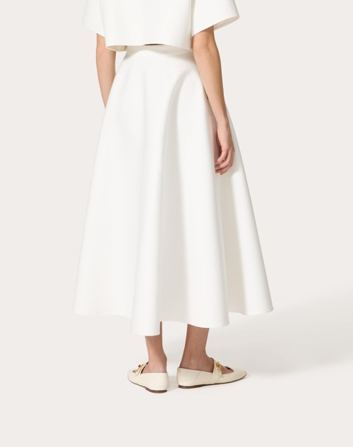 Red Valentino GONNA MIDI IN LIGHT DOUBLE SPLITTABLE GABARDINE Enormi risparmi