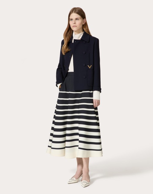 Red Valentino GONNA MIDI IN CREPE COUTURE VALENTINO ROOMVIEW Rilascio limitato