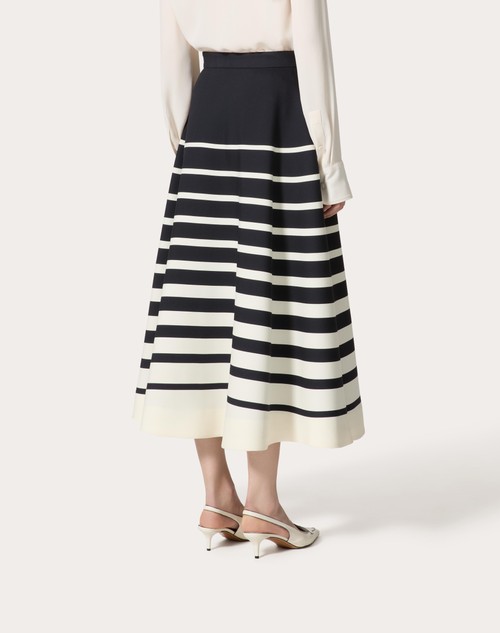 Red Valentino GONNA MIDI IN CREPE COUTURE VALENTINO ROOMVIEW Rilascio limitato