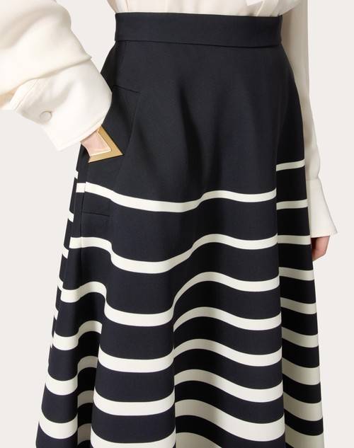Red Valentino GONNA MIDI IN CREPE COUTURE VALENTINO ROOMVIEW Rilascio limitato