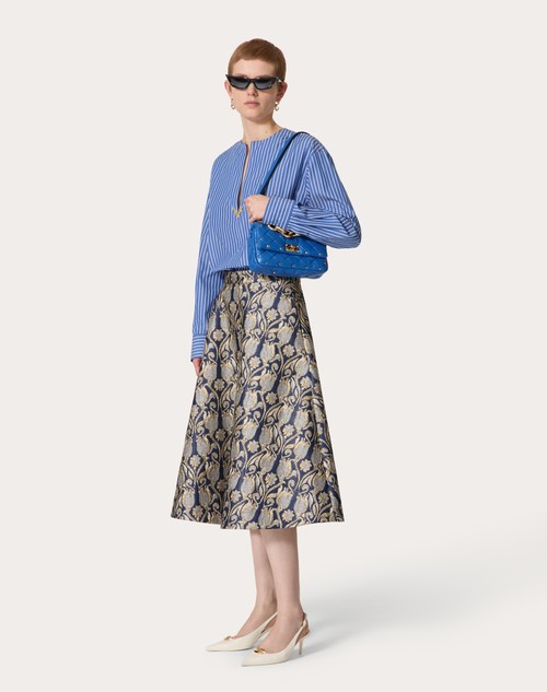 Red Valentino GONNA MIDI IN BROCCATO METAMORPHOS TULIPS Ultimi tre giorni