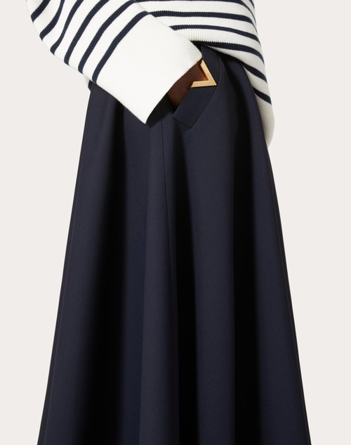 Red Valentino GONNA MIDI IN CREPE COUTURE ACQUISTA ORA