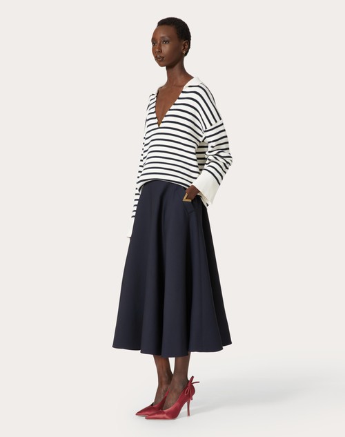 Red Valentino GONNA MIDI IN CREPE COUTURE Ultimi due giorni