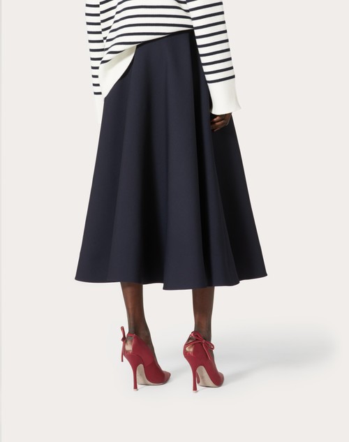 Red Valentino GONNA MIDI IN CREPE COUTURE Ultimi due giorni