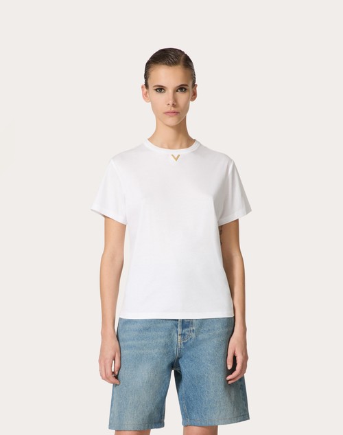 Red Valentino T-SHIRT IN COTTON JERSEY Fino al 60% di sconto
