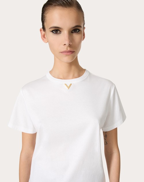 Red Valentino T-SHIRT IN COTTON JERSEY Fino al 60% di sconto