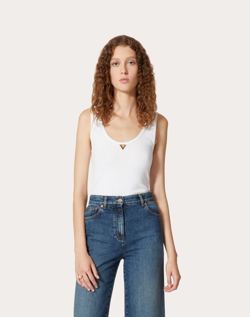 Red Valentino TOP IN RIBBED COTTON Only for today