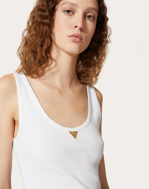 Red Valentino TOP IN RIBBED COTTON Only for today