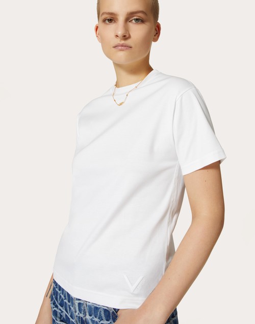 Red Valentino T-SHIRT IN JERSEY COTTON Sostegno trimestrale