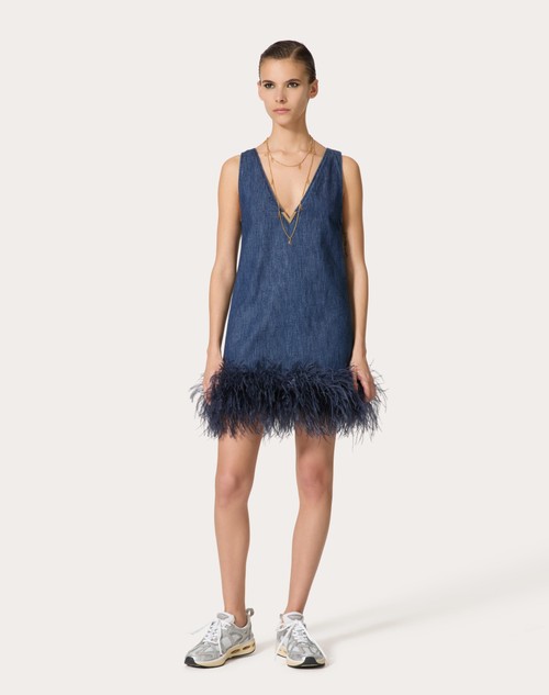 Red Valentino ABITO CORTO IN CHAMBRAY DENIM Solo un giorno rimasto
