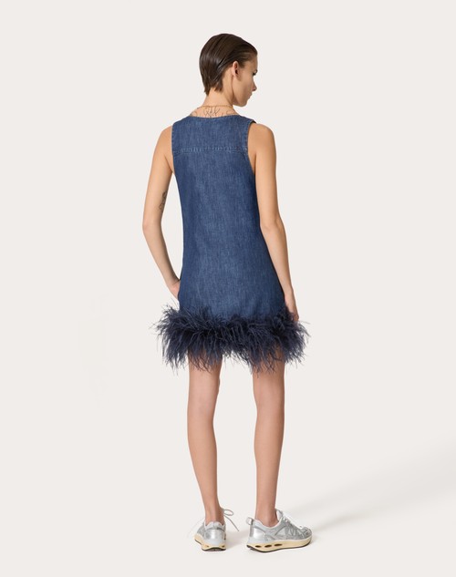 Red Valentino ABITO CORTO IN CHAMBRAY DENIM Solo un giorno rimasto