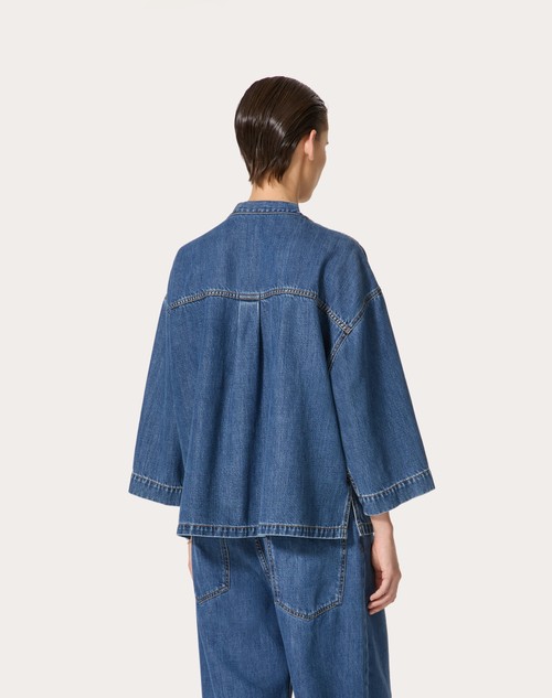 Red Valentino KAFTANO IN DENIM BLU MEDIO Enormi sconti